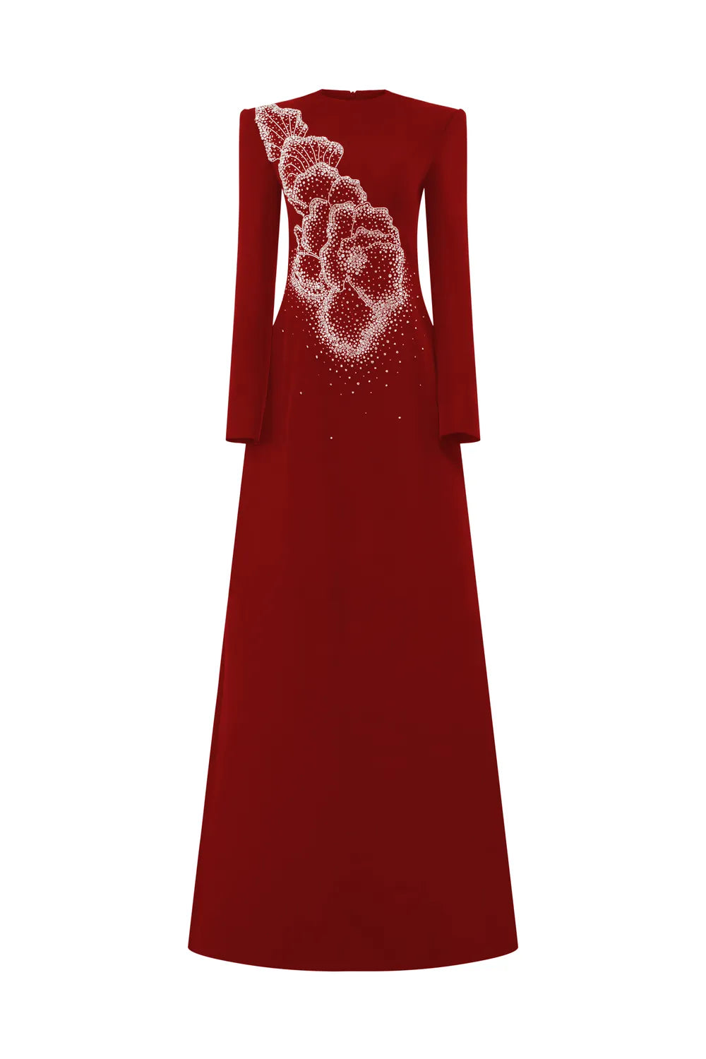 Floral Crystal Pattern Straight Dress